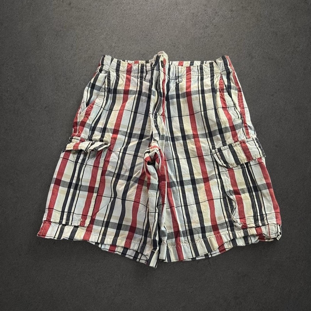 Y2K 2000s Grunge Indie Skater Surf Streetwear Hip Hop Baggy Plaid Cargo Shorts